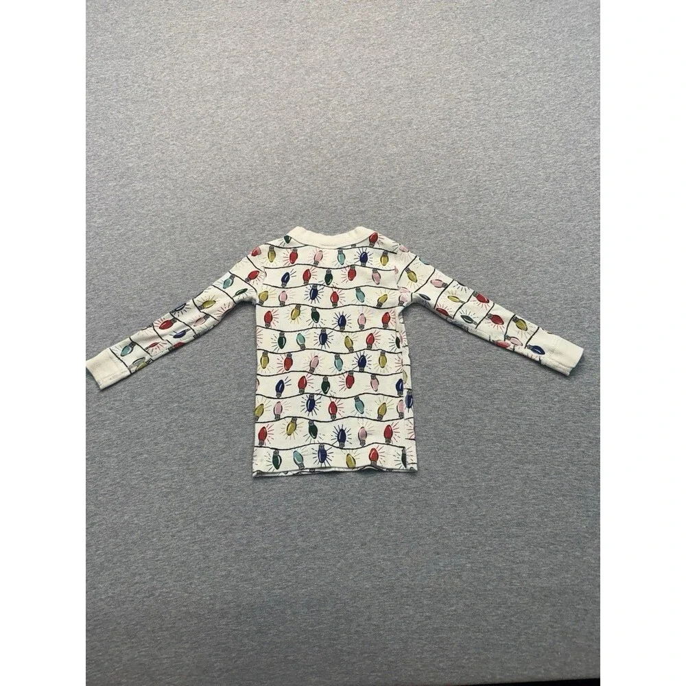 Hanna Andersson Christmas Lights Organic Cotton Pajama Top Shirt Toddler 3T 90 c